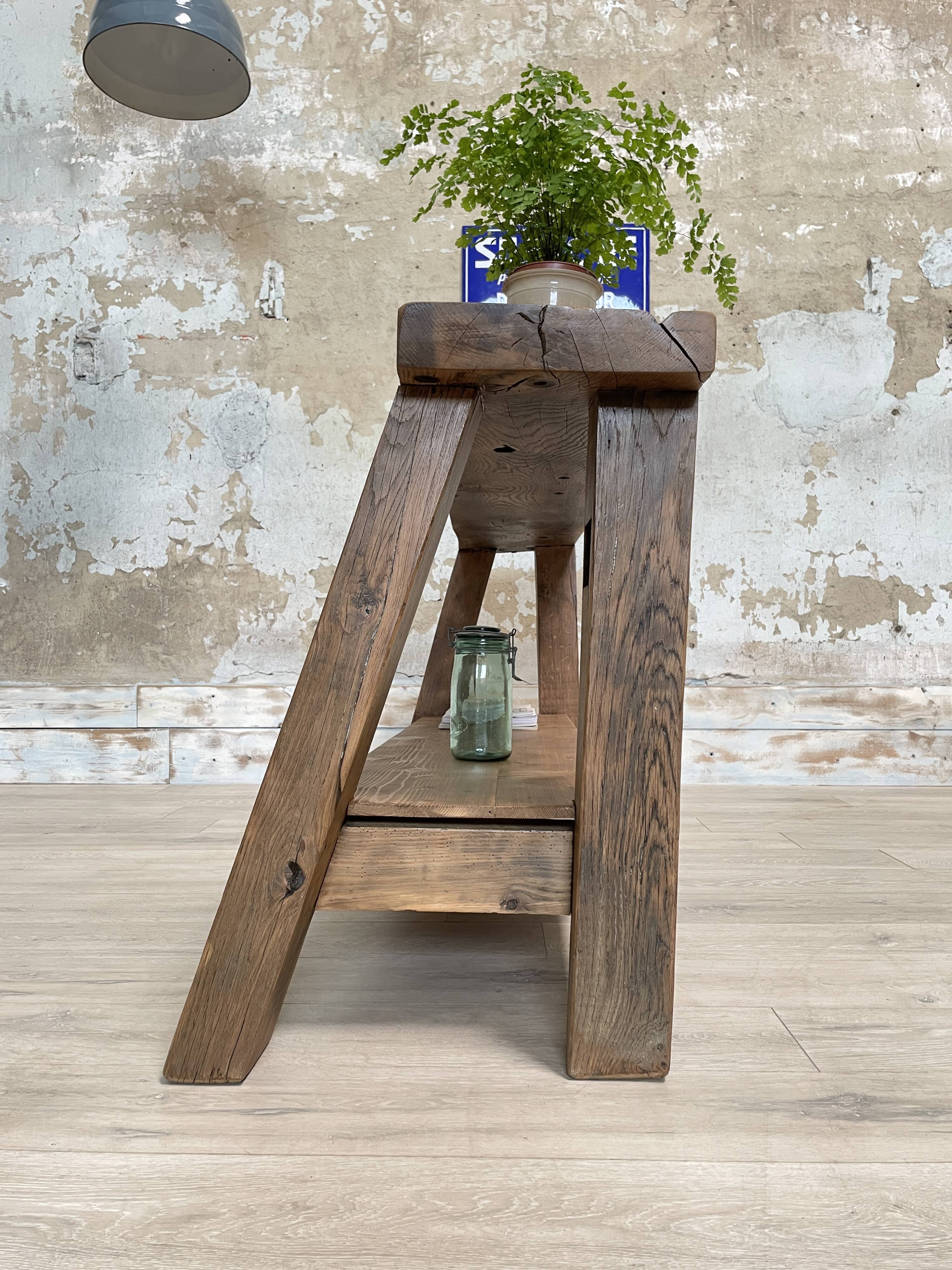 Workshop workbench in solid oak