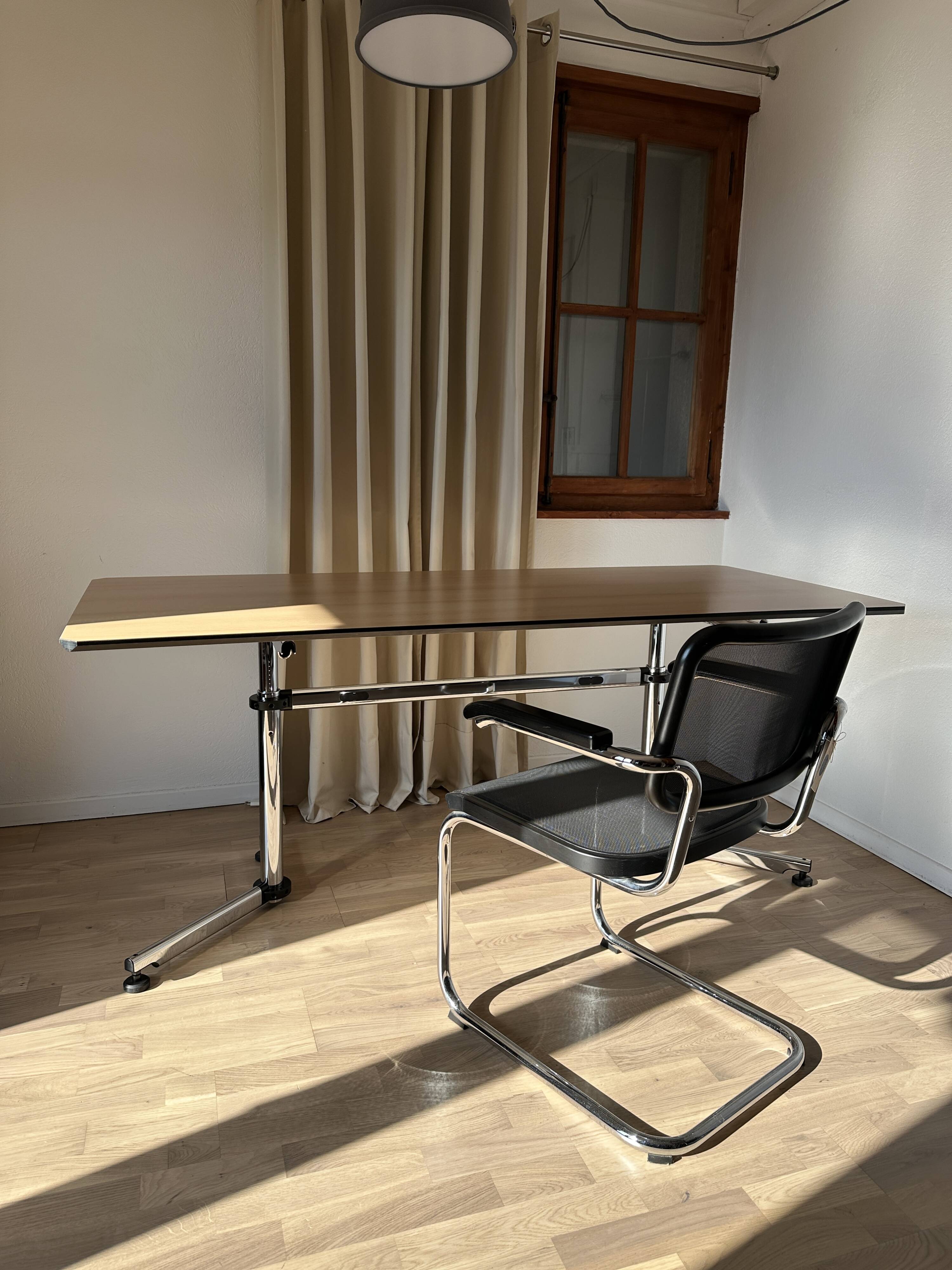 KITOS USM Haller desk in natural varnished beech veneer