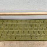 Khaki bench with backrest