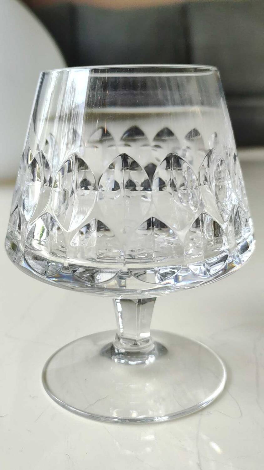 Lot 5 x Peill & Putzler Cognac Glasses. Mod. Granada. lead crystal