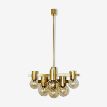 Large Italian brass chandelier