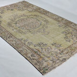 Anatolian handmade vintage rug 283 cm x 172 cm