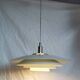 White pendant light, Scandinavian, space age, Poulsen style, 1990.