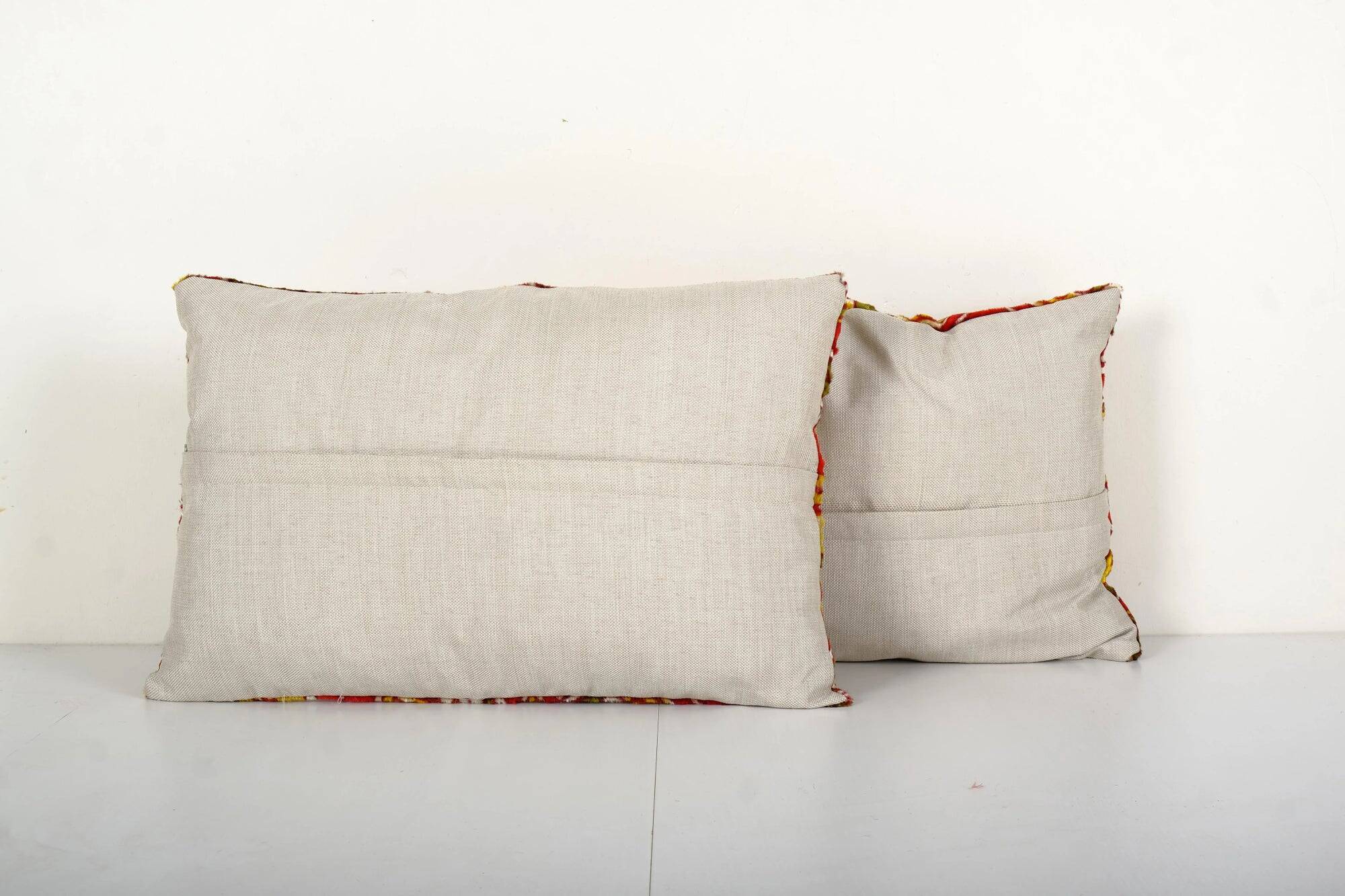 Set of 2 vintage velvet cushion covers 56x38 cm