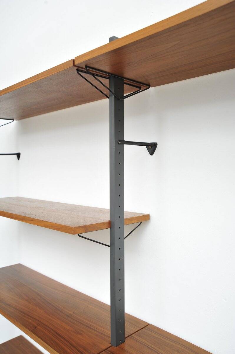 Swedish walnut shelving system by Pira, 1960s
