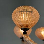 Venetian chandelier in pink Murano glass, circa 1930
