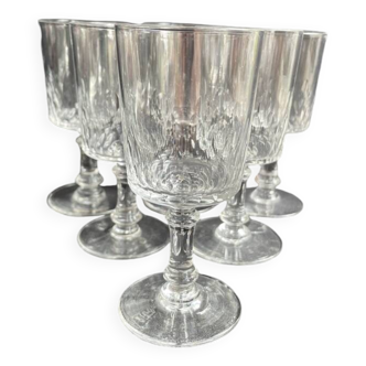 6 Baccarat Champigny cooked wine glasses