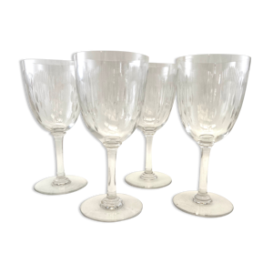 4 verres à vin cristal
