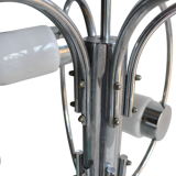 Space Age chrome-plated stylish pendant ceiling lamp, 1970s