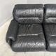 Black leather 2 seat sofa by Dreipunkt, 1970s