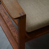 Børge Mogensen, a pair of BM2256 lounge chairs in oak and jute, Denmark, 1960s.