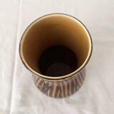 Vintage hand painted striped vase