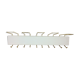 Wall coat rack gold metal and wood 10 hooks