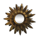 Mirror sun gold leaves metal 1950 55cm