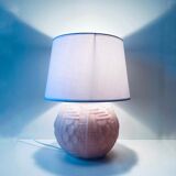 Lampe art déco en verre rose poudré
