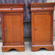 Pair of Louis Philippe bedside tables, solid cherry, vintage, 60