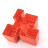 Vastill orange plastic planter by Michael McCann