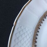 Limoges Bernardaud porcelain dessert plates - vintage co. 60s, white & gold