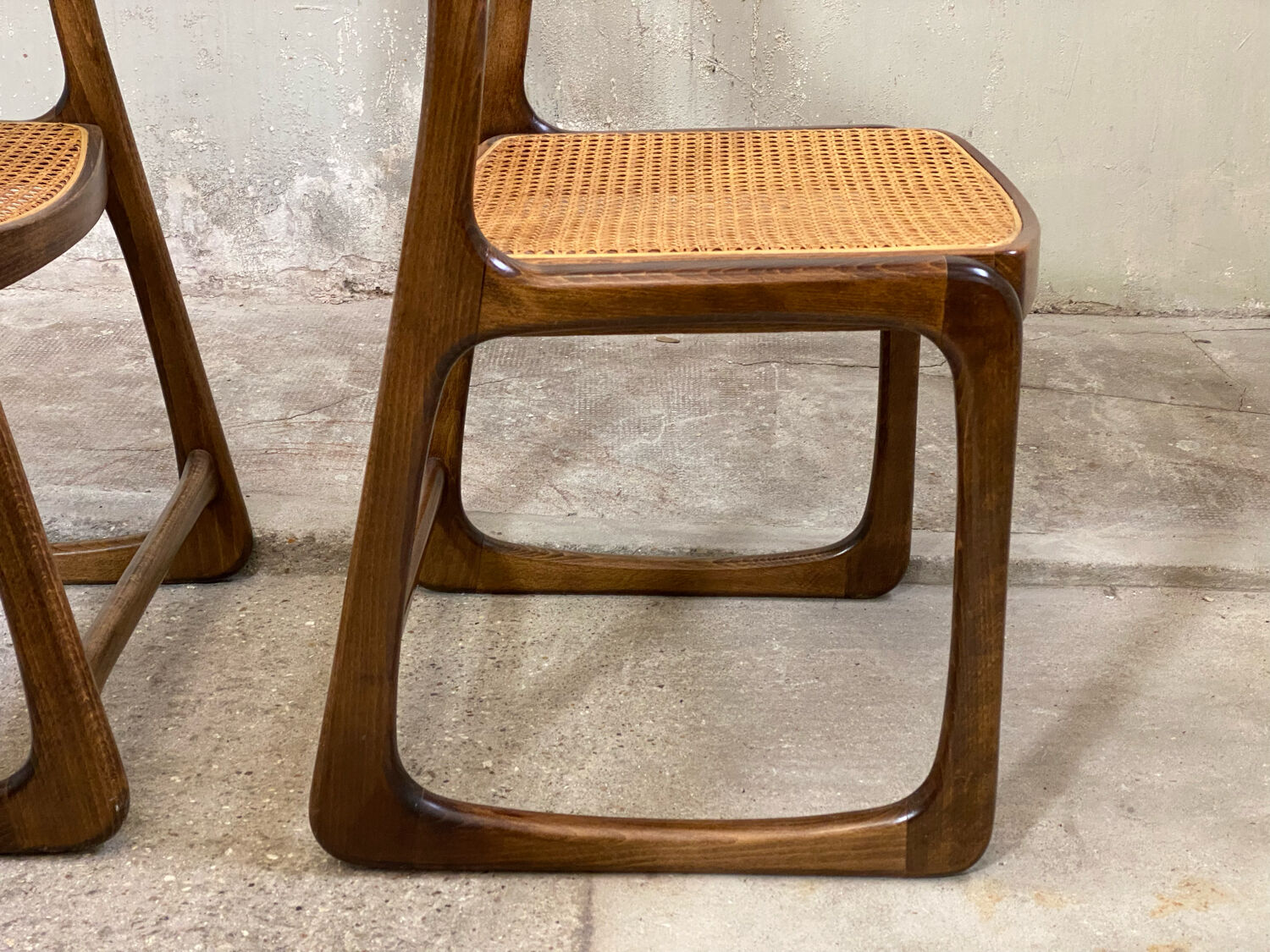 6 baumann cans sleigh chairs
