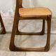 6 chaises traîneau cannées baumann