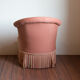 Fauteuil crapaud rose et or
