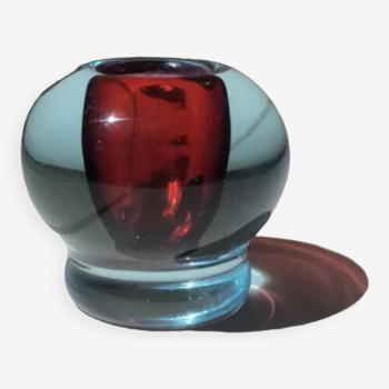 Murano sommerso glass candle holder