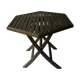 Folding and removable teak garden table