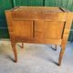 Commode transition Louis XVl marqueterie plateau marbre