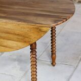 Louis Philippe turned wood drop-leaf table