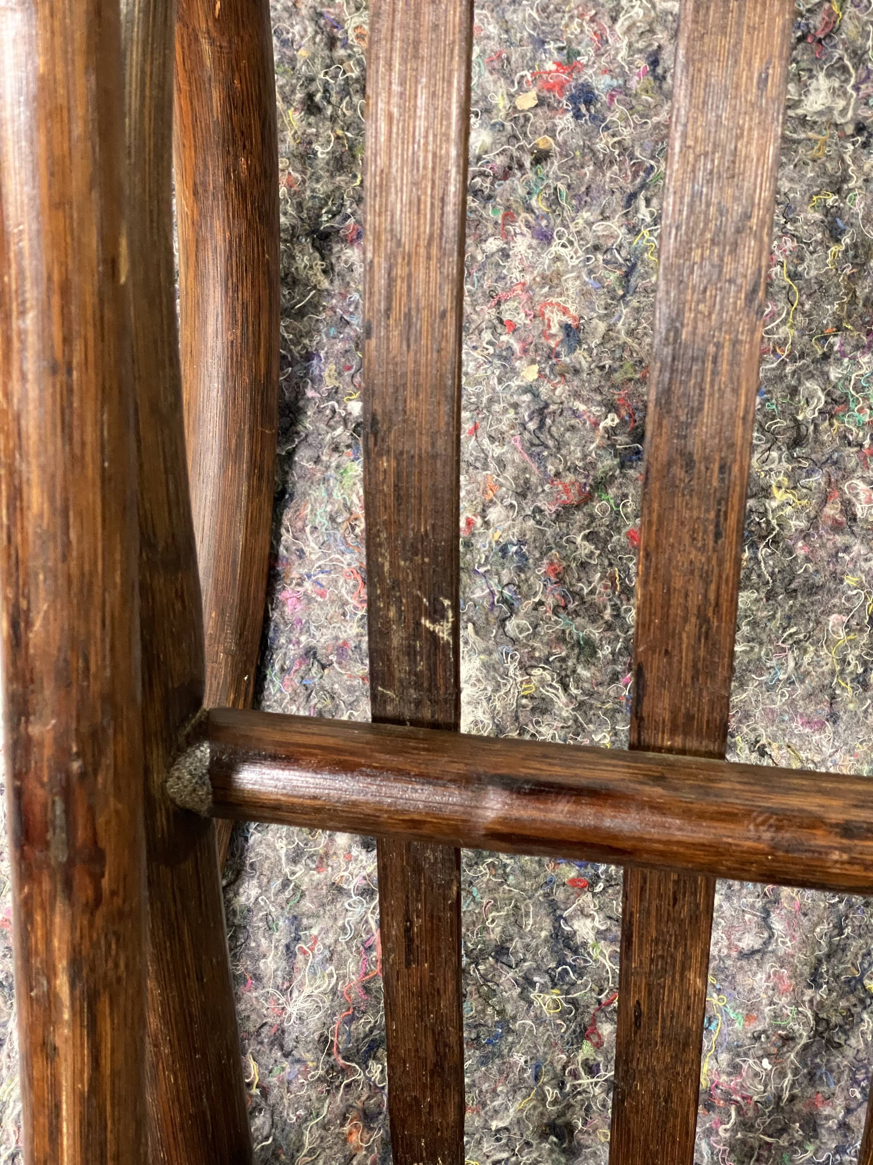 Rattan and bamboo armchair