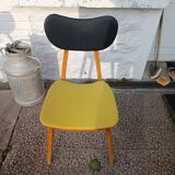 Set of 6 compass leg chairs – colored seats