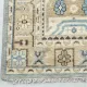 Hand-Knotted Wool Area Rug for Living Room, Decorative Oushak Blue and Ivory Floral Design Carpet