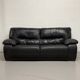 Black leather sofa — Italian postmodern design