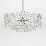 Kinkeldey suspension in chrome and crystal glass, Germany, 1970s.