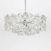 Kinkeldey suspension in chrome and crystal glass, Germany, 1970s.