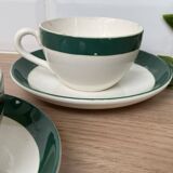 Set of 2 Digoin Sarreguemines cups and saucers