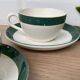 Set of 2 Digoin Sarreguemines cups and saucers