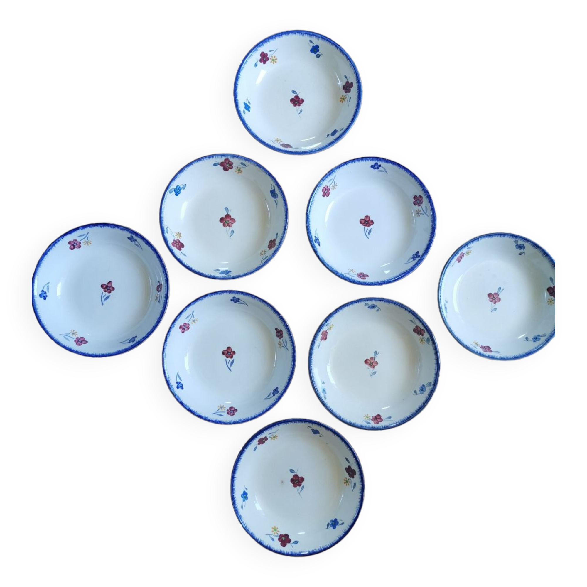 Digoin vintage calotte plates, Mary-Lou