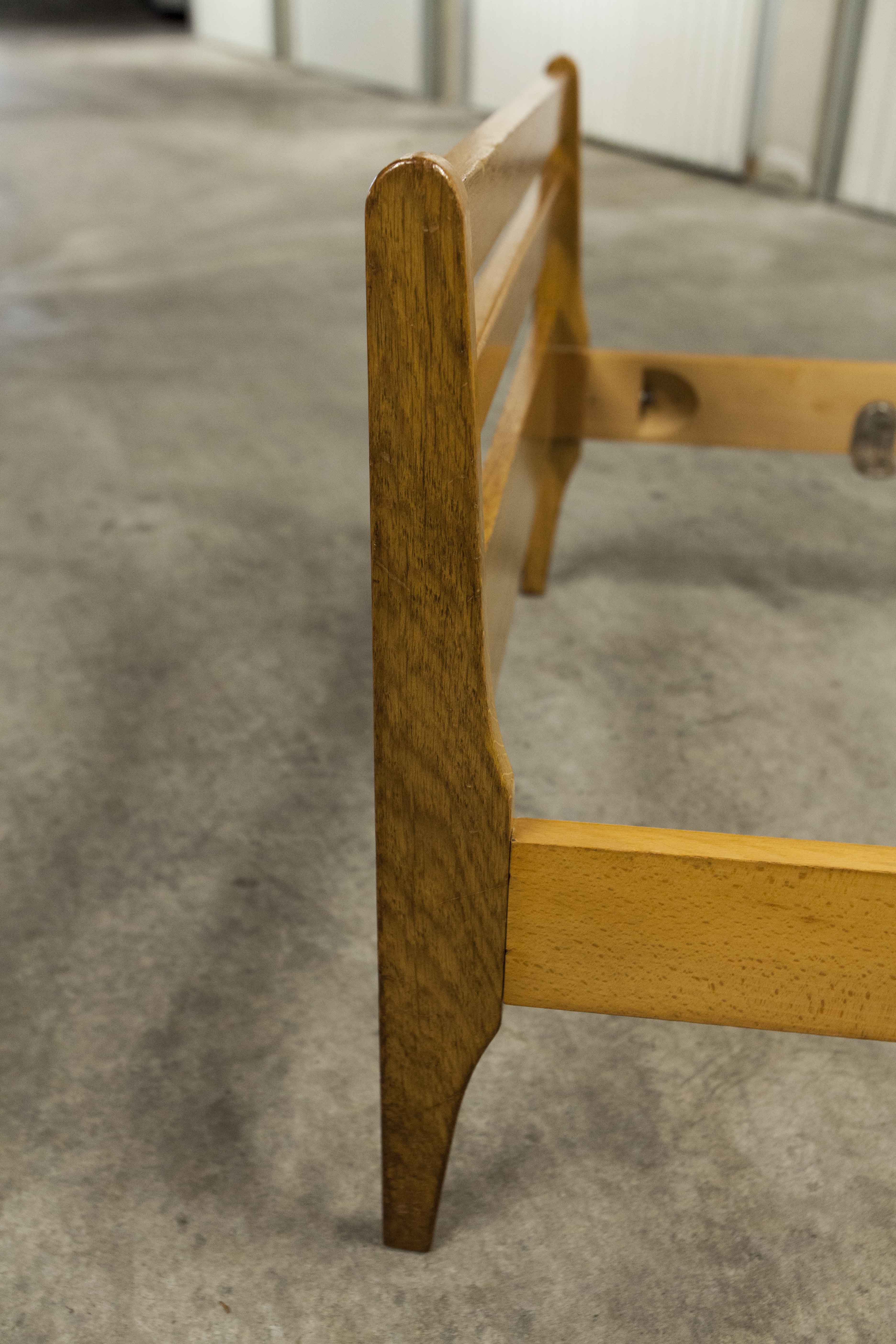 Pair of 1960 Scandinavian twin beds in solid beech