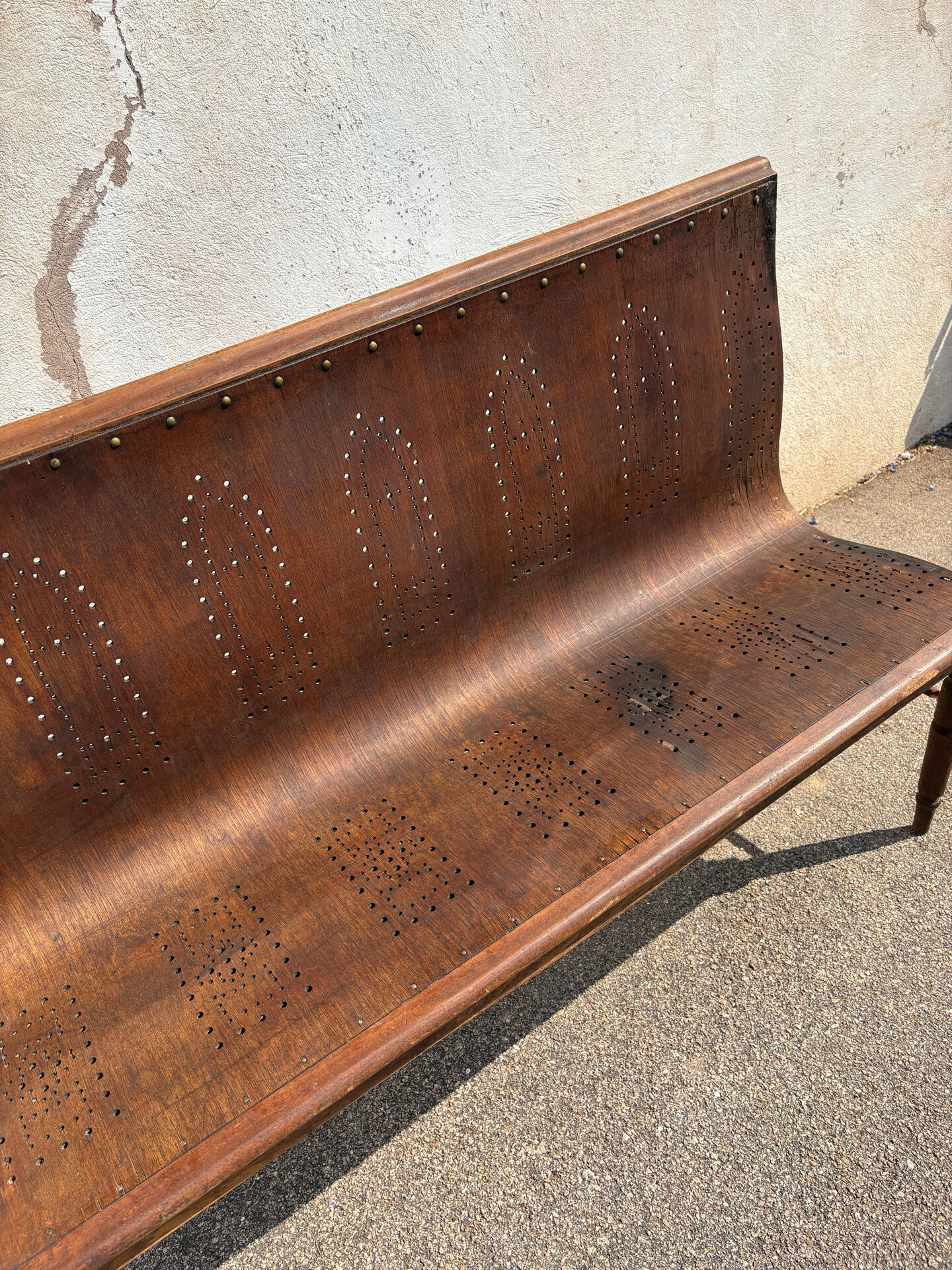 Wooden bistro bench