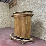 Rattan and bamboo bar