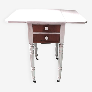 Side table with flaps