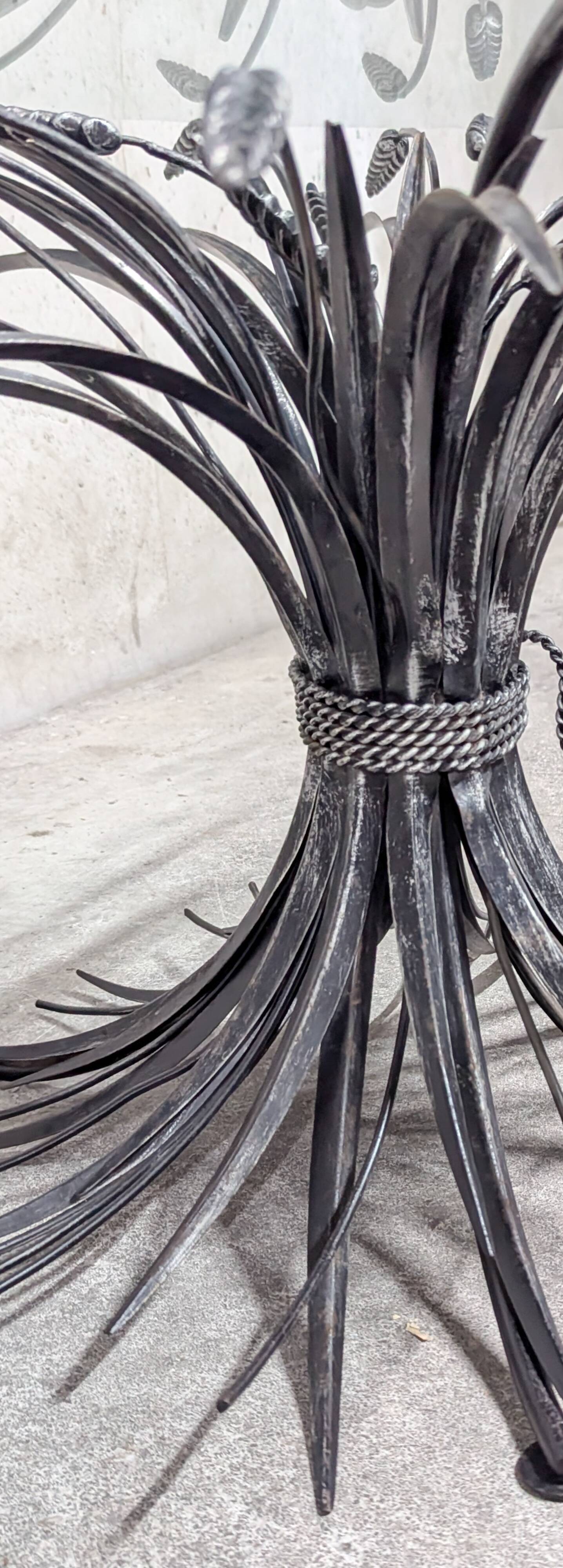 Coffee table with ears of wheat, "Coco Chanel" by Goossens, Circa 1970