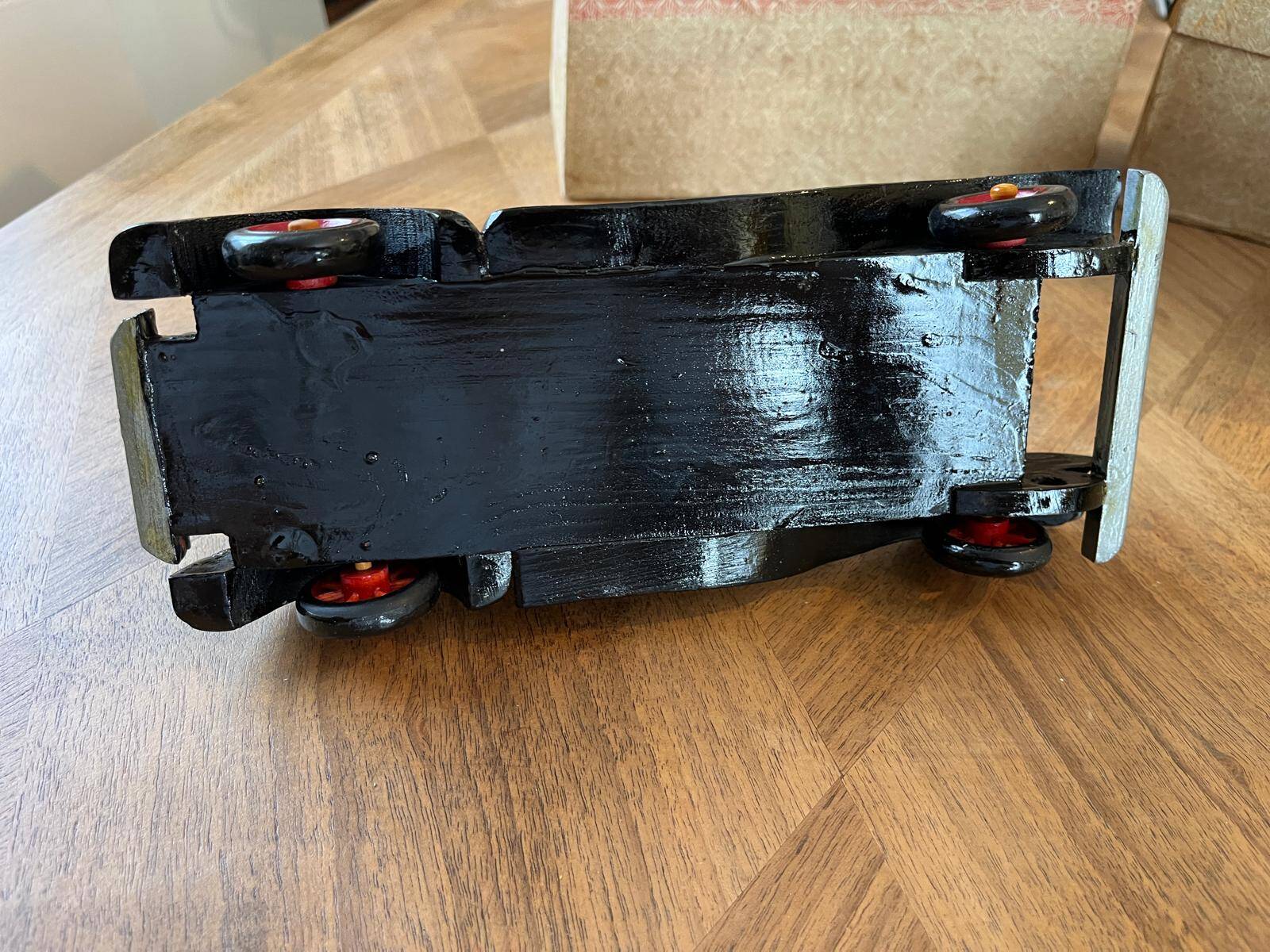 Set of 4 vintage wooden cars