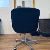 Vintage black leather armchair