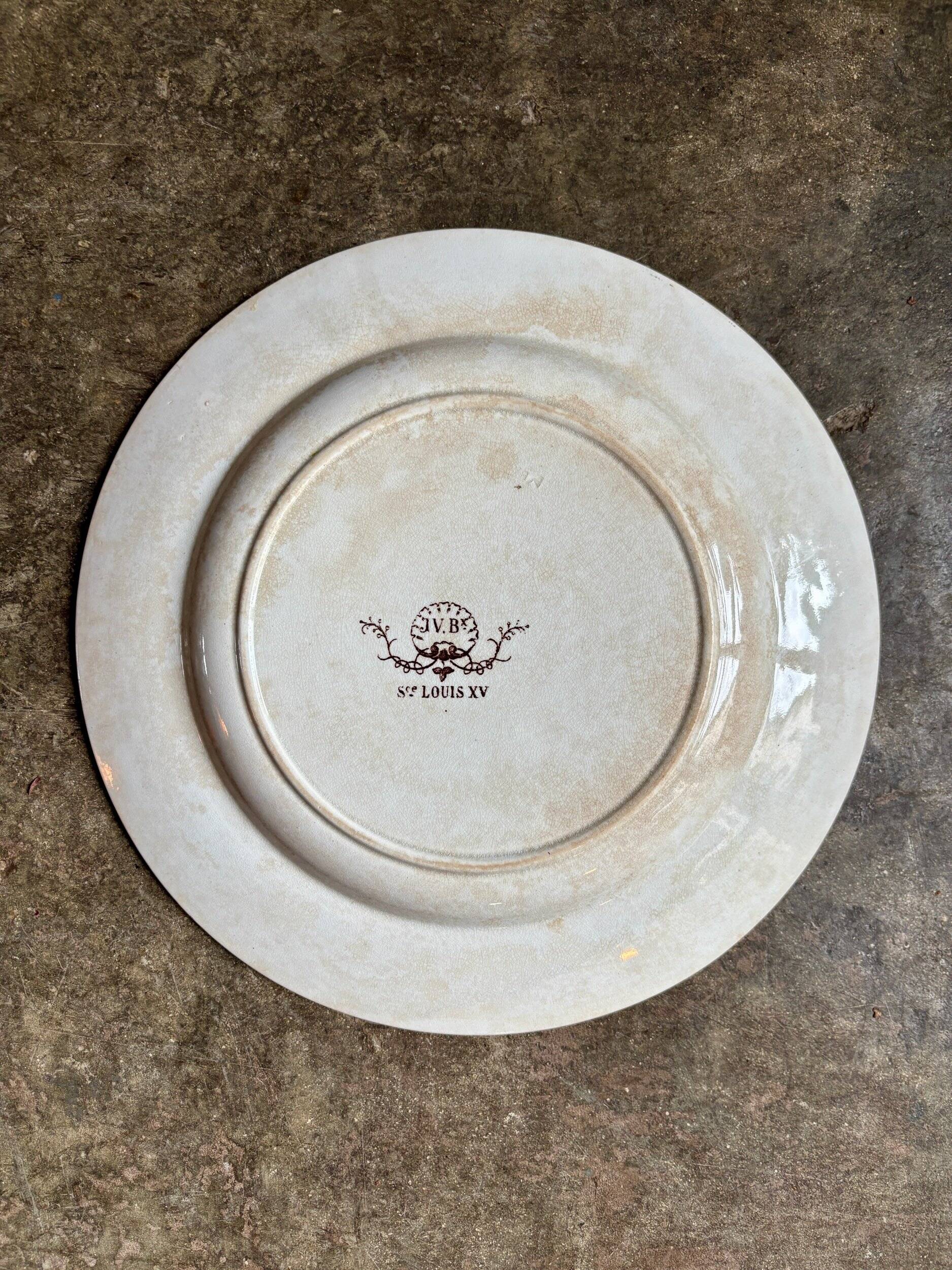 Small round dish Jules Vieillard - Bordeaux in iron earth, "Louis XV" service