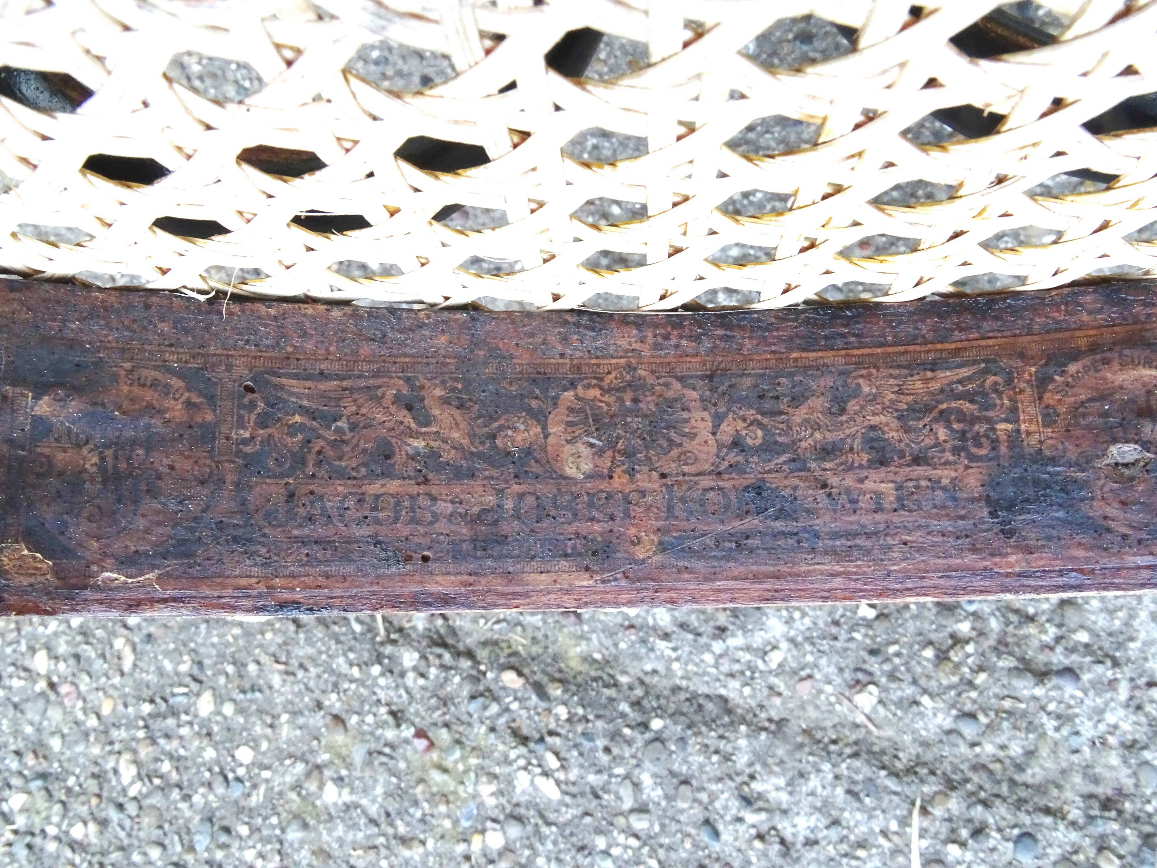 2 KOHN N°35 Art Nouveau bistro chairs -1875- recently hand-caned