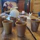 70's sandstone mugs