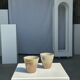 Set of 2 cups in Indonesian ceramic (brown & speckled glazed matte)
