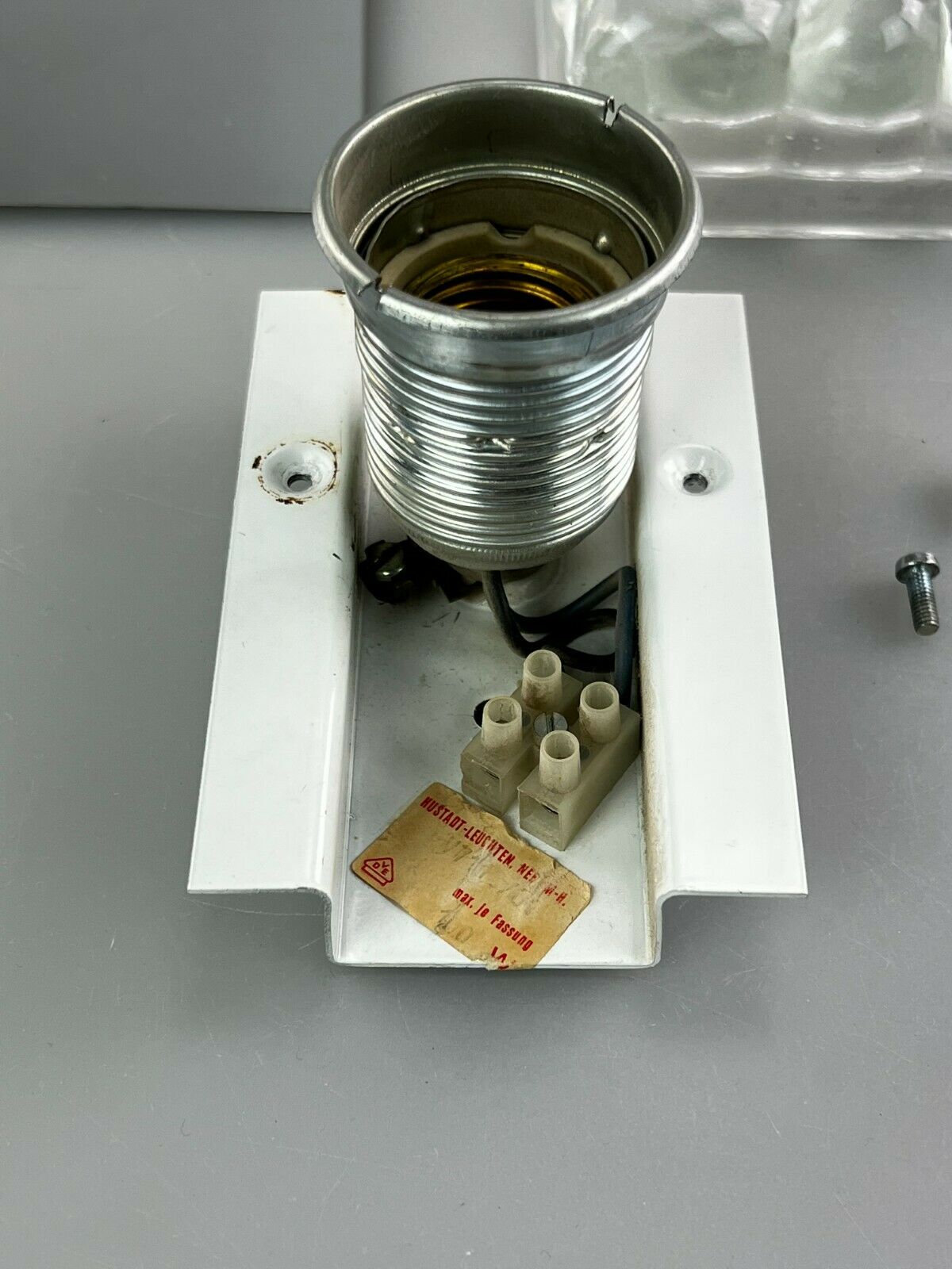 60s 70s lamp light wall lamp Hustadt Leuchten ice glass space age design 60s